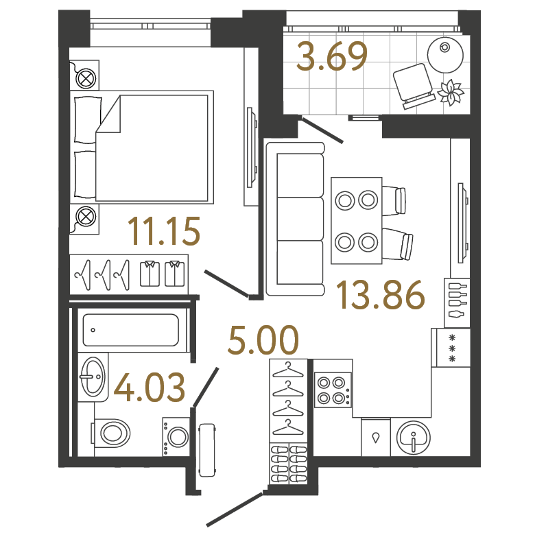 Продажа 1-комн квартиры в новостройке пр. Королёва, дом 81, корп. 2