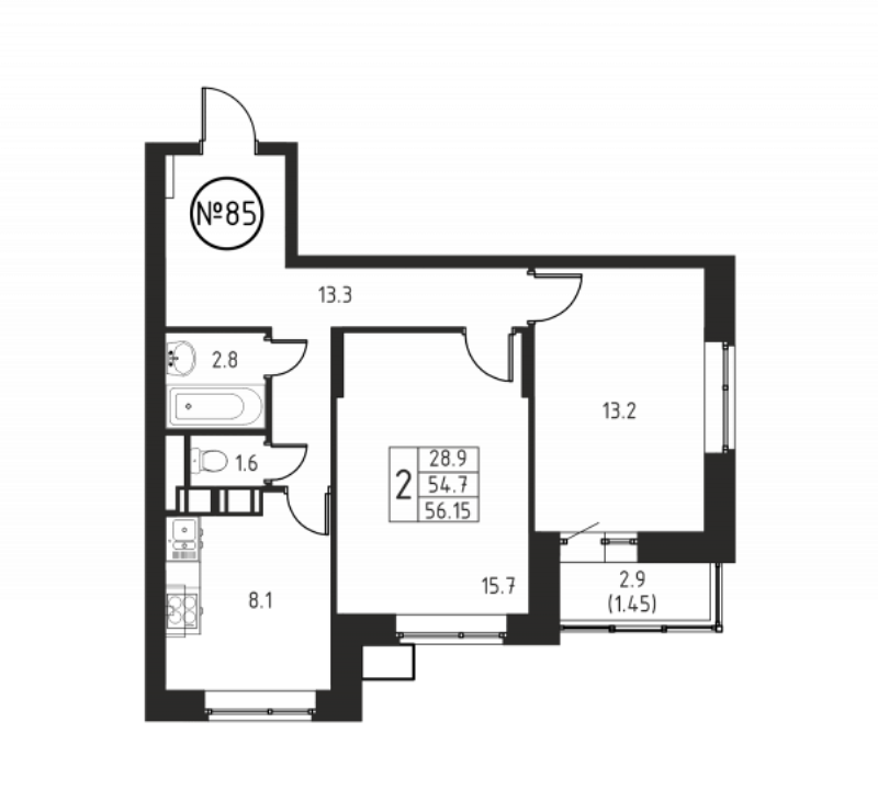 Продажа 2-комн квартиры в новостройке Домодедово с., Жуковского ул.,  к. 5
