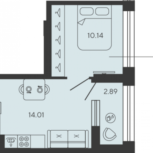 1-комн квартира Санкт-Петербург г., Головнина б-р,  к. CARBON