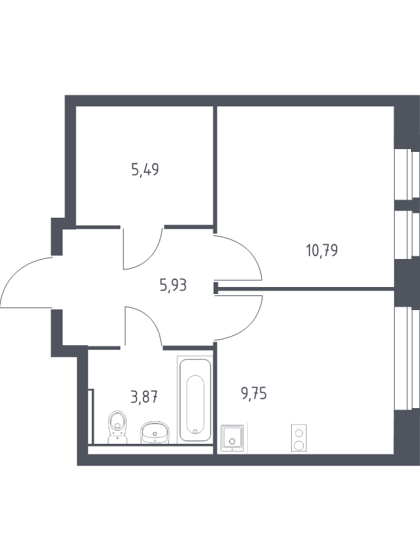 Продажа 1-комн квартиры в новостройке Егорово п., Колхозная ул.,  к. 3.1