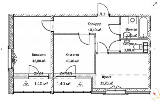 Продажа 2-комн квартиры на вторичном рынке Смоленский Б. пр-кт,  д. 28