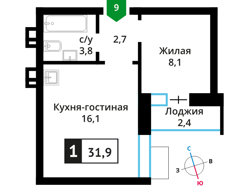Продажа 1-комн квартиры в новостройке Аристово п., Детства ул.,  к. 5