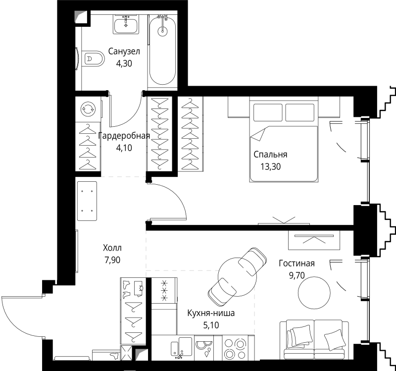 Продажа 1-комн квартиры в новостройке Москва г., Верейская ул.,  к. SET.1.2