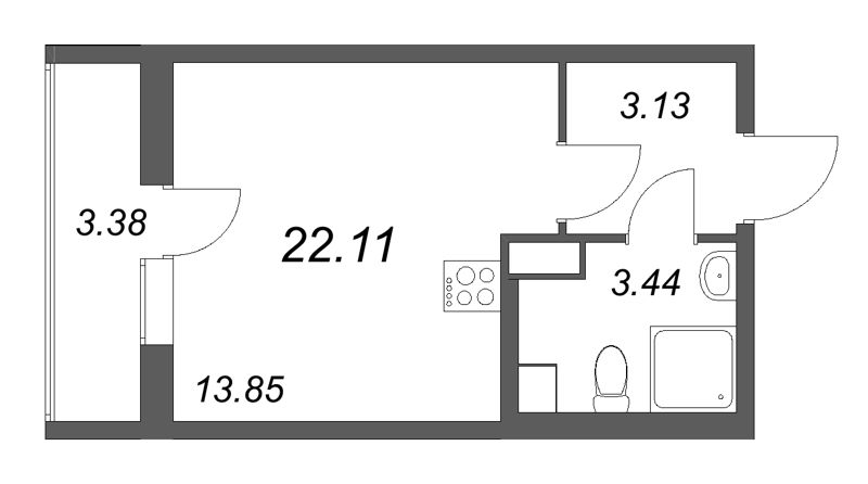 Продажа студии Санкт-Петербург г., Тамбасова ул.,  к. 2.2