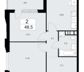Продать Квартиры в новостройке Сосенское пос., Куприна пр-кт   5.2