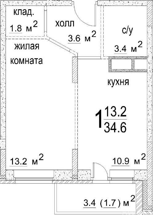 Продажа 1-комн квартиры в новостройке Звенигород, Некрасова улица,  д. влд27/8