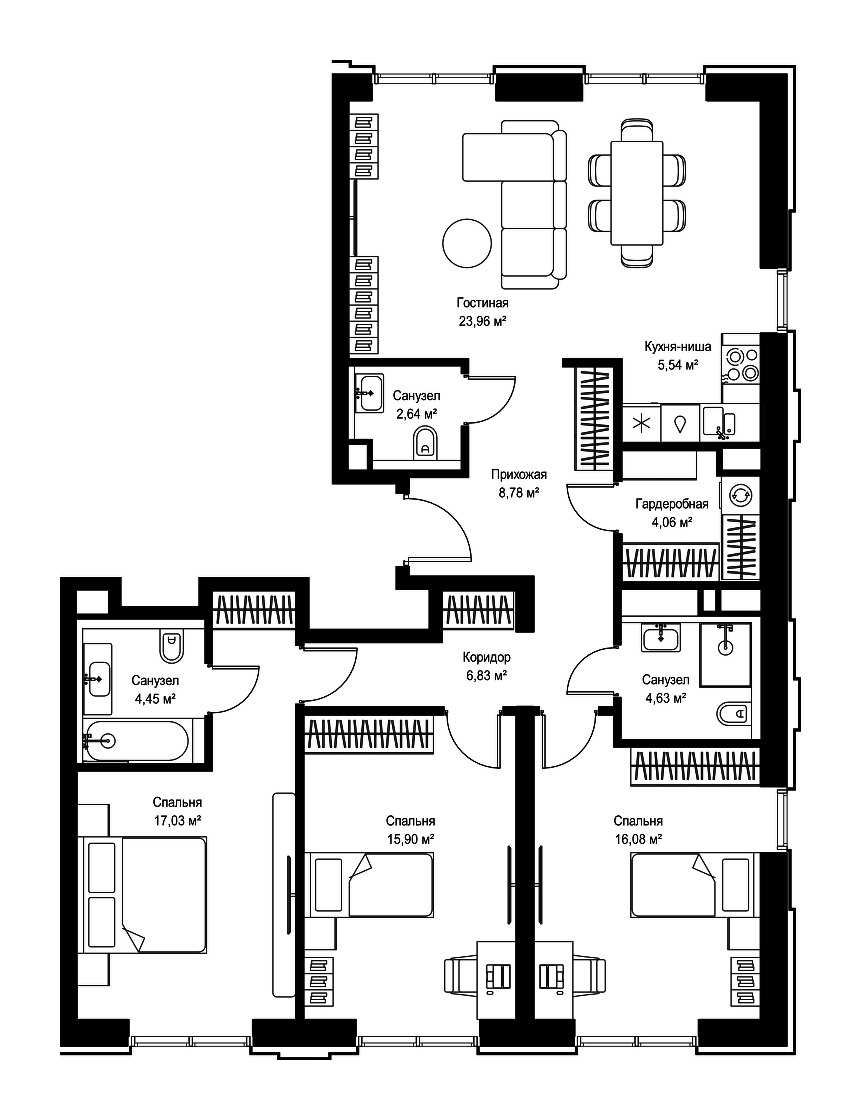 Продажа 3-комн квартиры в новостройке Дмитровское шоссе, вл. 87
