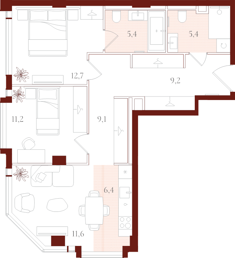 Продажа 2-комн квартиры в новостройке Москва г., Большая Тульская ул.,  к. А