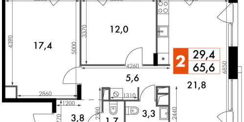 2-комн квартира Москва г., Снежная ул.,  к. 1