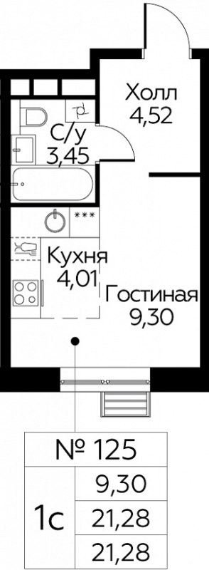 Продажа студии Cтолбово д., Проектируемый проезд № 7032,  к. 14-1