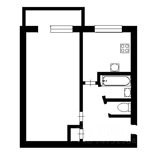 Продажа 1-комн квартиры на вторичном рынке Варшавская улица, 69