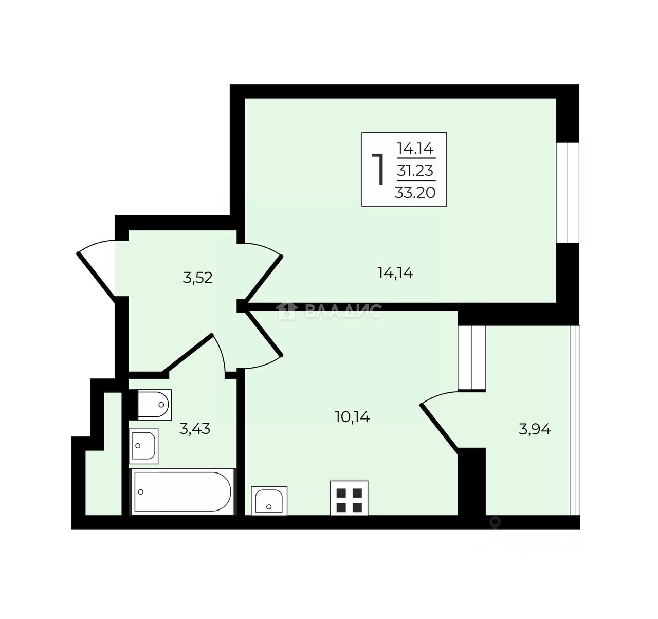 Продажа 1-комн квартиры на вторичном рынке 1-й Предпортовый проезд, 1