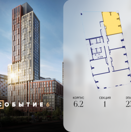 Продажа 2-комн квартиры в новостройке ул. Лобачевского, корп. 6.2