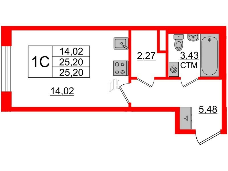 Продажа студии поселок Стрельна