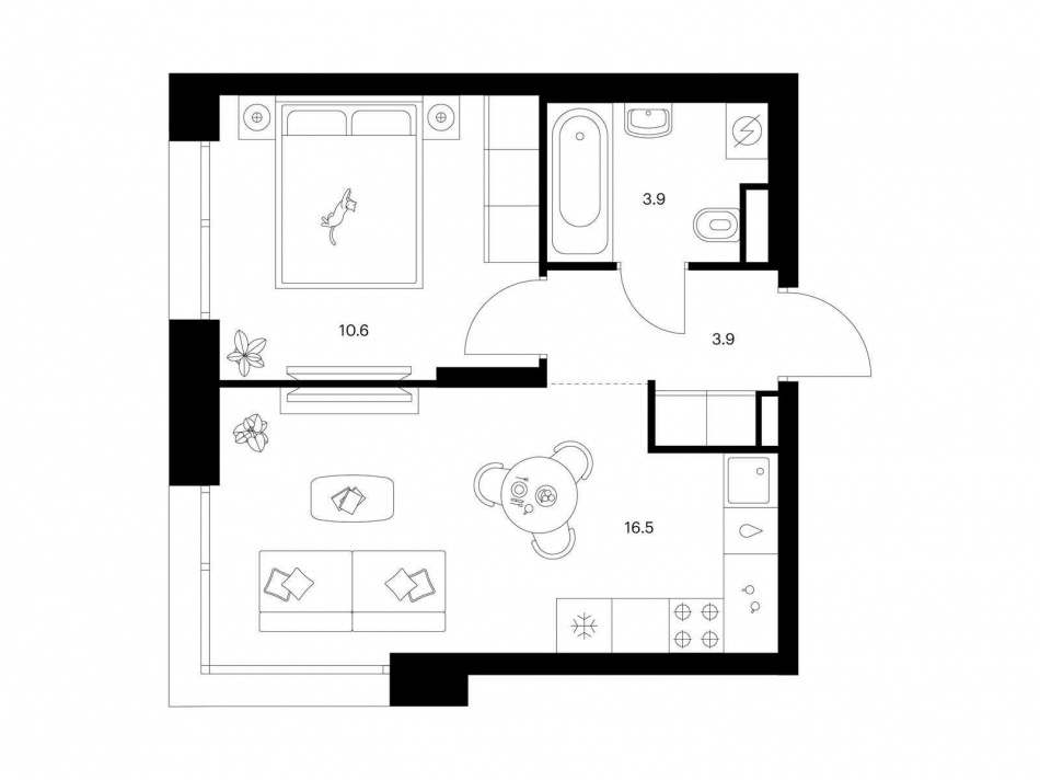 Продажа 1-комн квартиры в новостройке Маршала Прошлякова ул