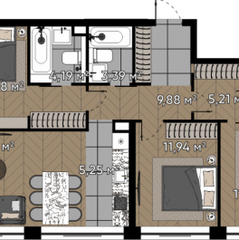 Продажа 3-комн квартиры в новостройке Москва г., Берзарина ул.,  к. 1