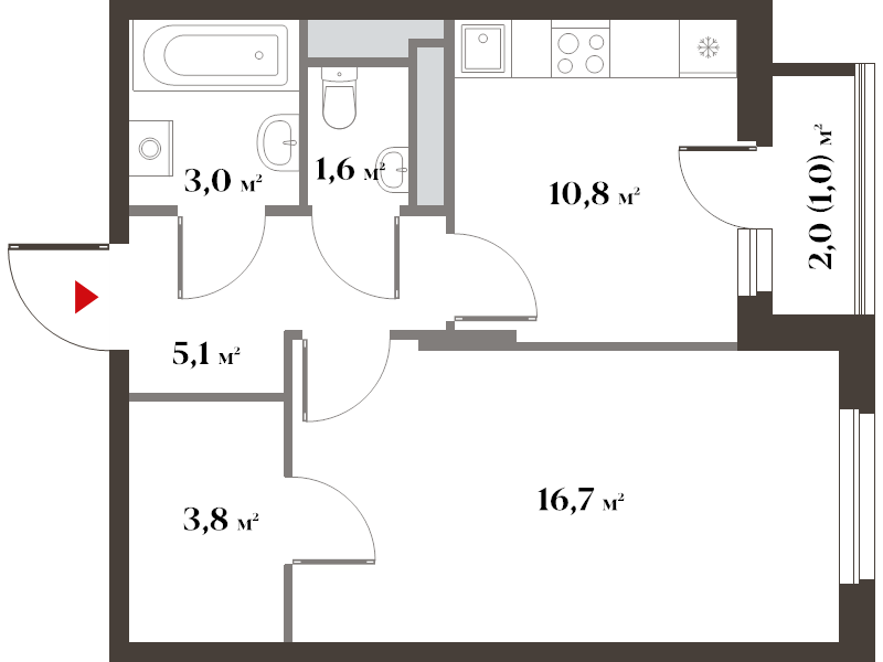 Продажа 1-комн квартиры в новостройке Красногорск г., Новая Московская ул.,  к. 1