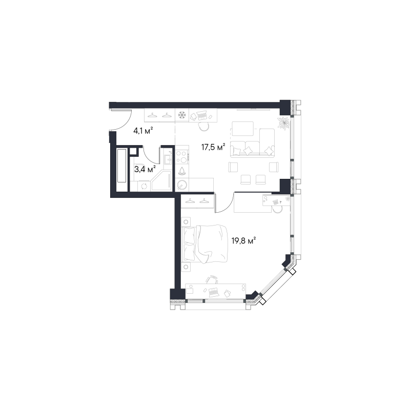 Продажа 1-комн квартиры в новостройке Нагатинская ул,  к. 2.1