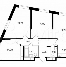 Продажа 4-комн квартиры в новостройке Гродненская улица,  д. 20