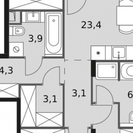 Продажа 3-комн квартиры на вторичном рынке Снежная улица