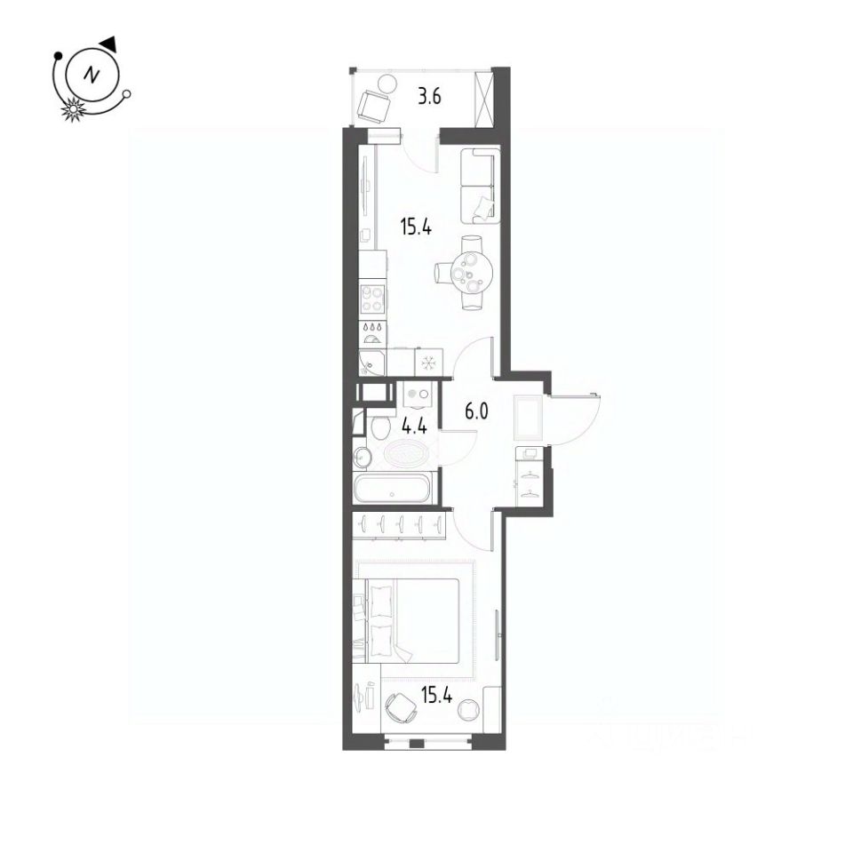 Продажа 1-комн квартиры на вторичном рынке пос. Шушары, улица Чудовская, 14к1