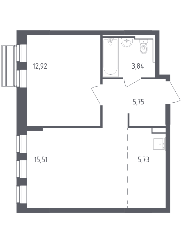 Продажа 1-комн квартиры в новостройке Лайково с., Лесная ул.,  к. 55