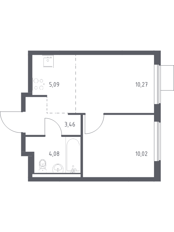 Продажа 1-комн квартиры в новостройке Коробово д., 10 км до МКАД,  к. 8.2