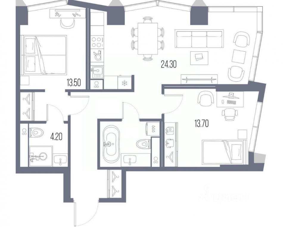 Продажа 3-комн квартиры в новостройке Ленинградское ш
