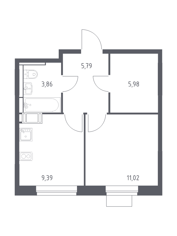 Продажа 1-комн квартиры в новостройке Юрлово д., Пятницкая ул.,  к. 2.1