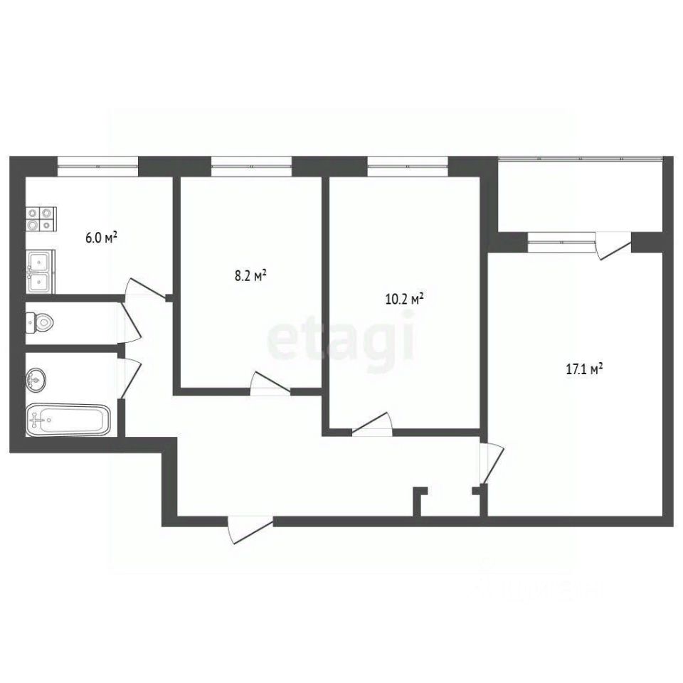 Продажа 3-комн квартиры на вторичном рынке Снайперская улица, 6К3