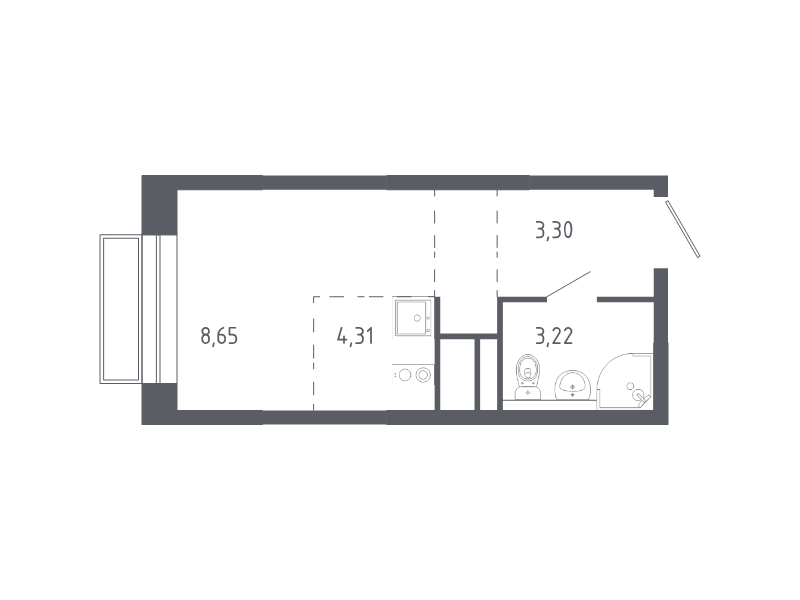 Продажа студии Балашиха г., Павлино мкр.,  к. 6