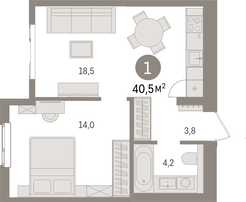 Продажа 1-комн квартиры в новостройке Новоселье п., Петропавловская ул.,  к. 3