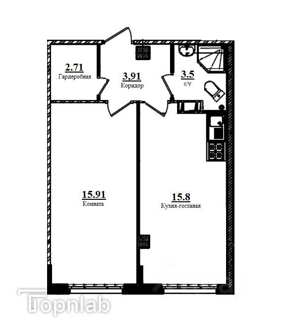 Аренда 1-комн квартиры на вторичном рынке Мурино, улица Шоссе в Лаврики, 93