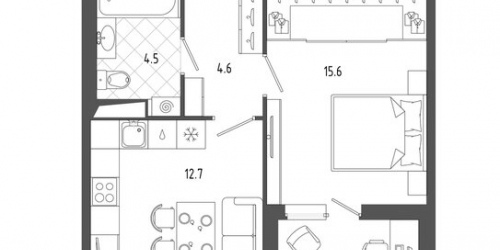 1-комн квартира Торжковская улица,  д. 5