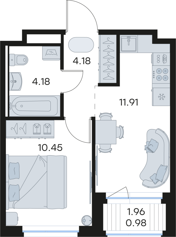 Продажа 1-комн квартиры в новостройке Новоселье п., Ольховая ул.,  к. 3