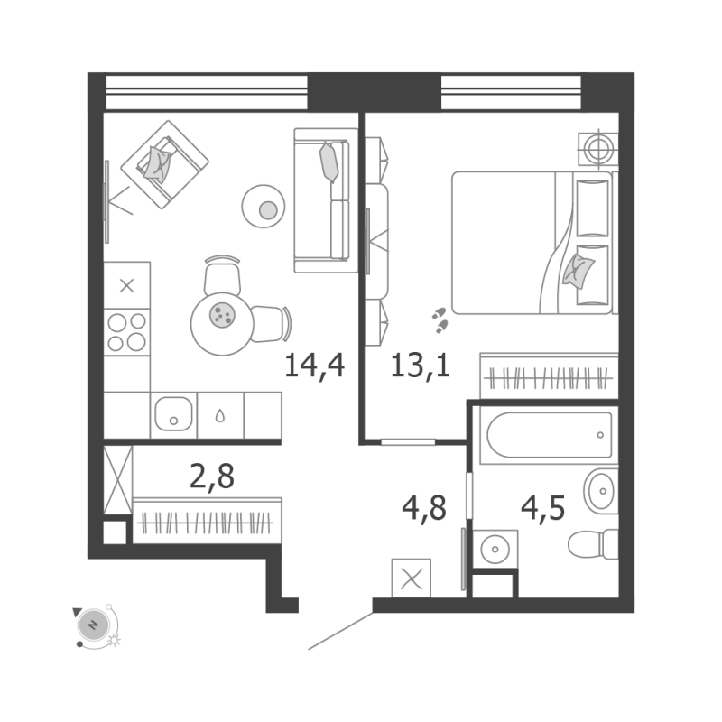 Продажа 1-комн квартиры в новостройке Москва г., Автозаводская ул.,  к. 3.5