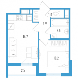 Продажа 1-комн квартиры в новостройке Шушары п., Школьная ул.,  к. 5