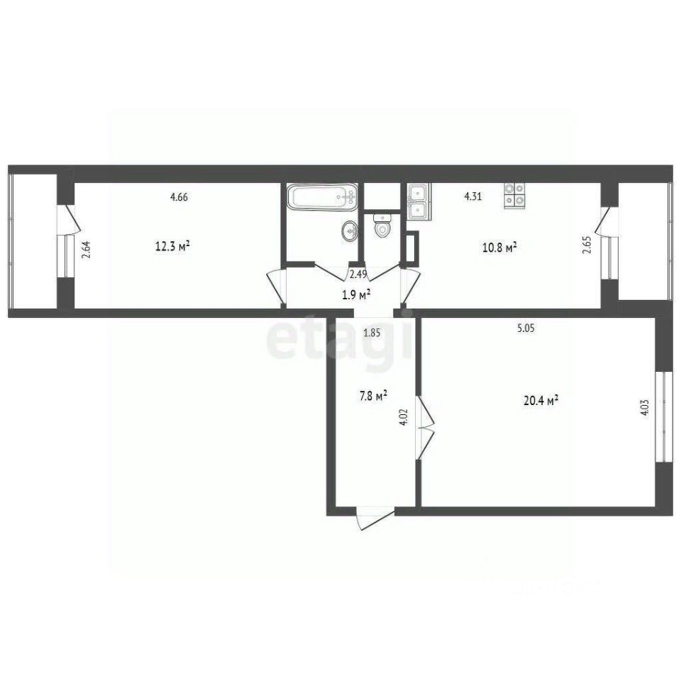 Продажа 2-комн квартиры на вторичном рынке Лобня, улица Чайковского, 18