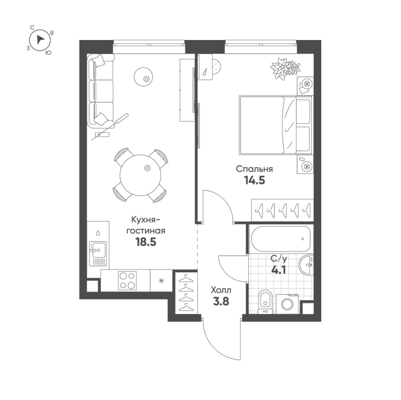 Продажа 1-комн квартиры в новостройке Москва г., 3-я Гражданская ул.,  к. 2
