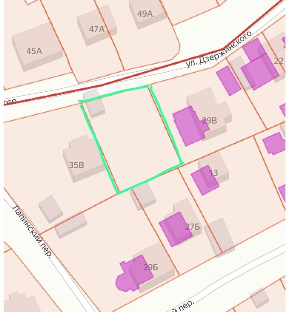 Продажа земли улица Дзержинского,  д. 29В