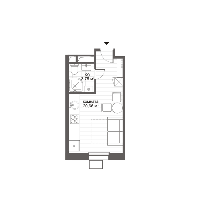 Продажа студии Николая Старостина ул,  к. 14