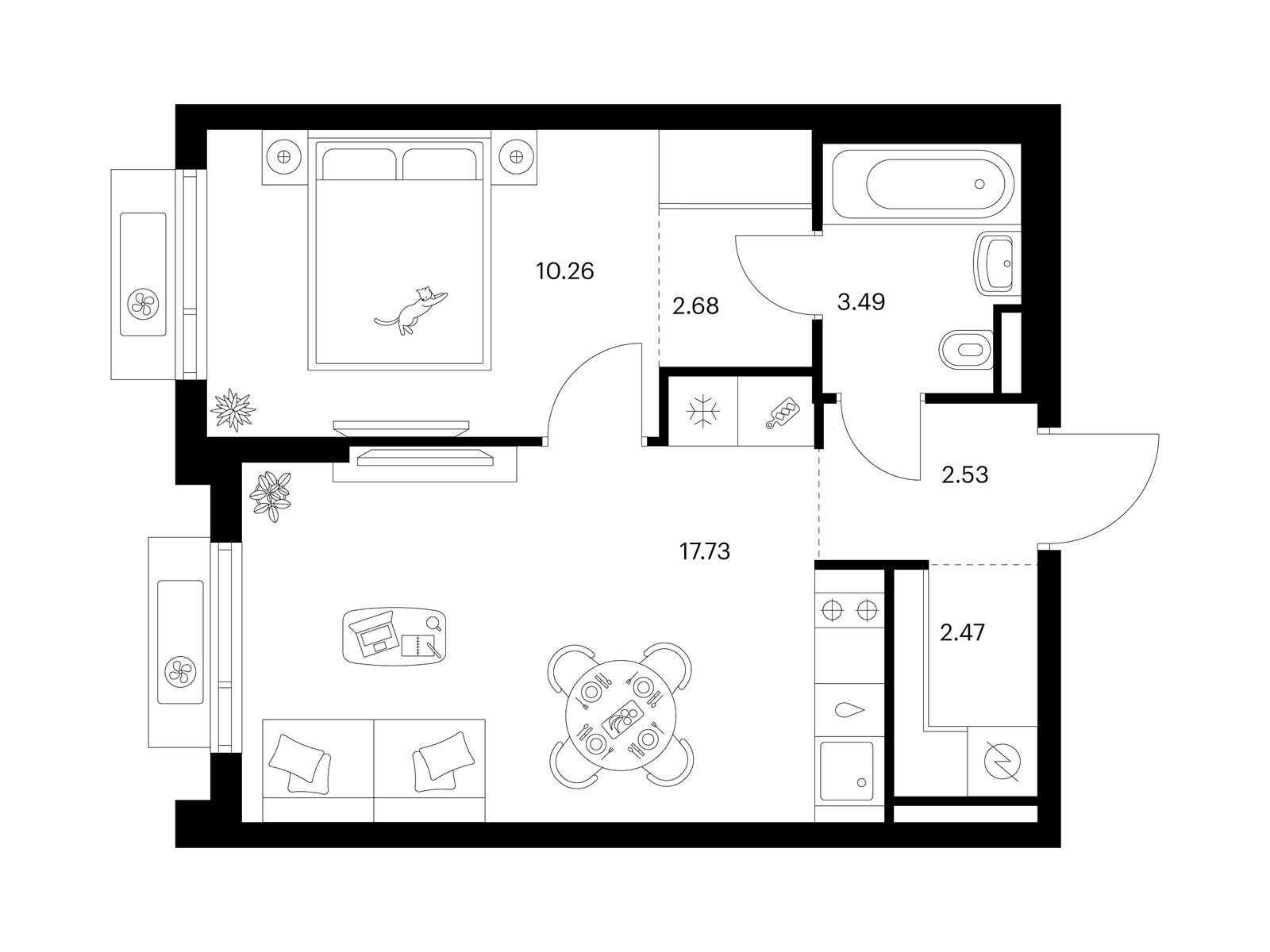Продажа 1-комн квартиры в новостройке Ильинское-Усово, Ильинский луга, корп.4.1