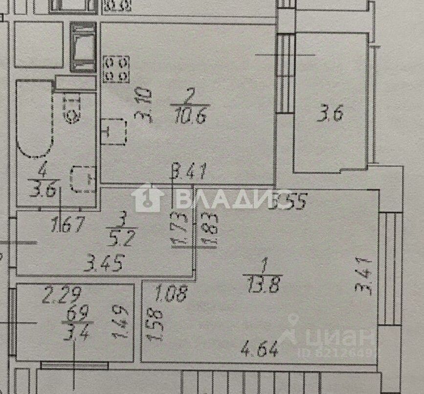 Продажа 1-комн квартиры на вторичном рынке улица Тосина, 6