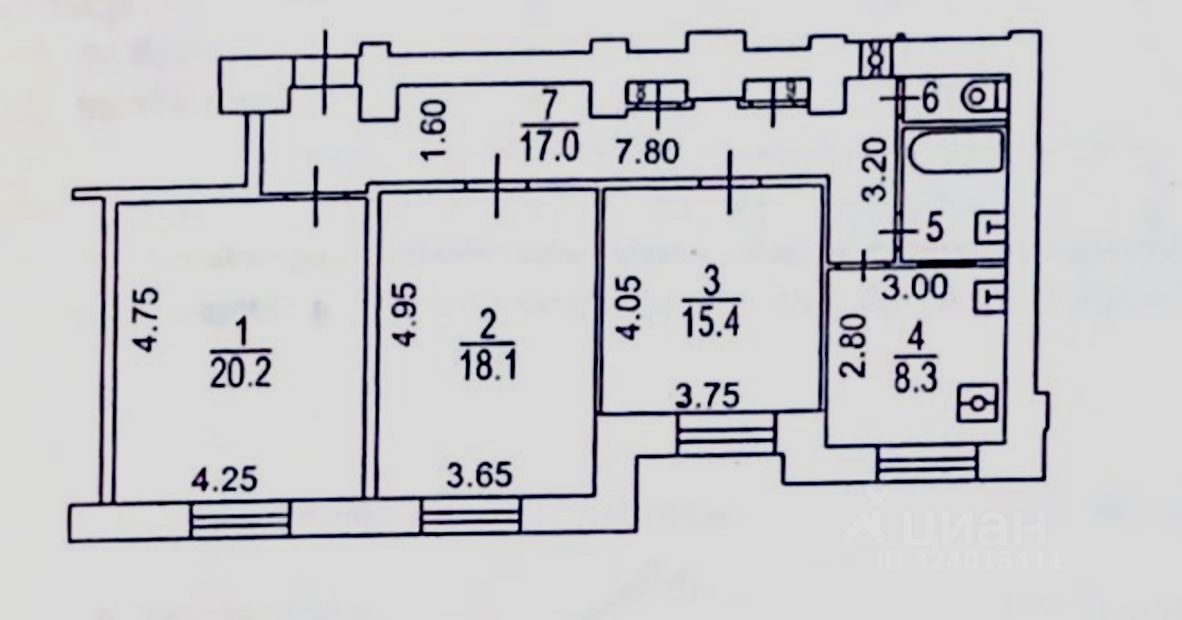 Продажа 3-комн квартиры на вторичном рынке улица Трофимова, 35/20