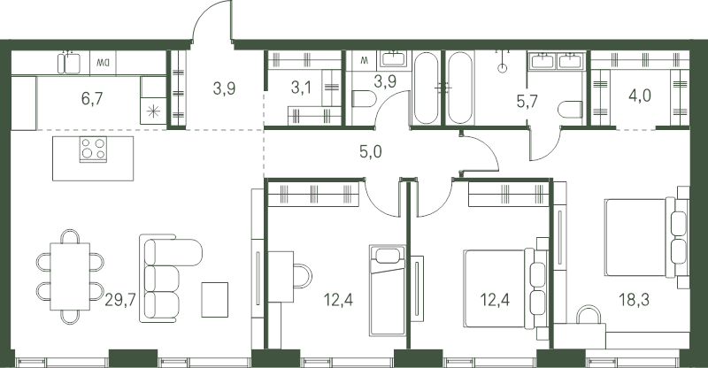 Продажа 3-комн квартиры в новостройке Москва г., Волоколамское ш.,  к. 2.3