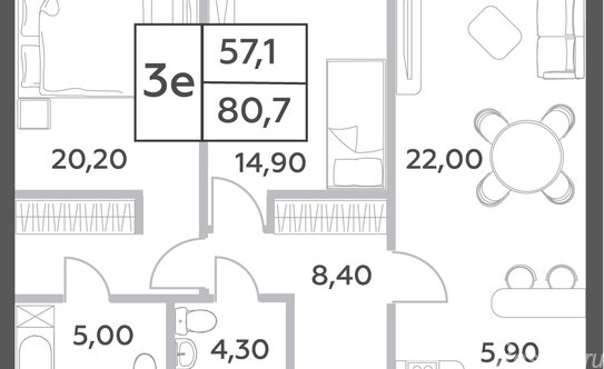Продажа 3-комн квартиры на вторичном рынке проспект Генерала Дорохова,  д. вл1 к1