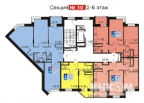 Планировка ЖК Загорье, 60.9 м2