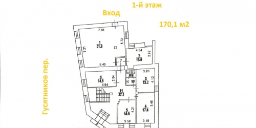 Помещение свободного назначения Гусятников переулок,  д. 13/3