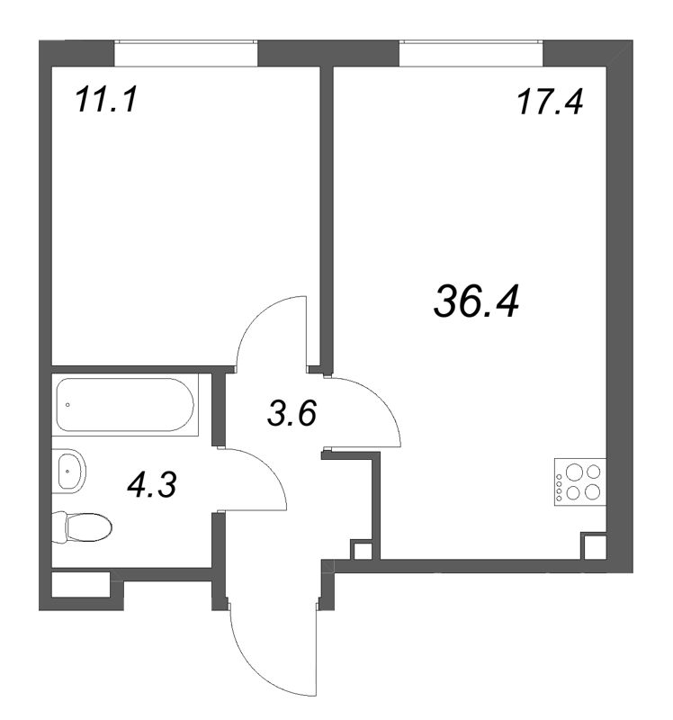 Продажа 1-комн квартиры в новостройке Шушары п., Пулковское ш.,  к. 4