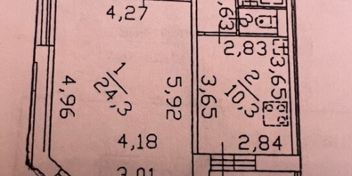 1-комн квартира ул Симонова,  д. 4,  к. 1